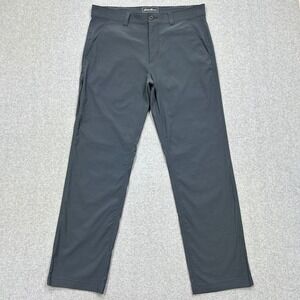 Eddie Bauer Travex Pants Mens 34x32 Gray Tech Performance Stretch Outdoor Hiking